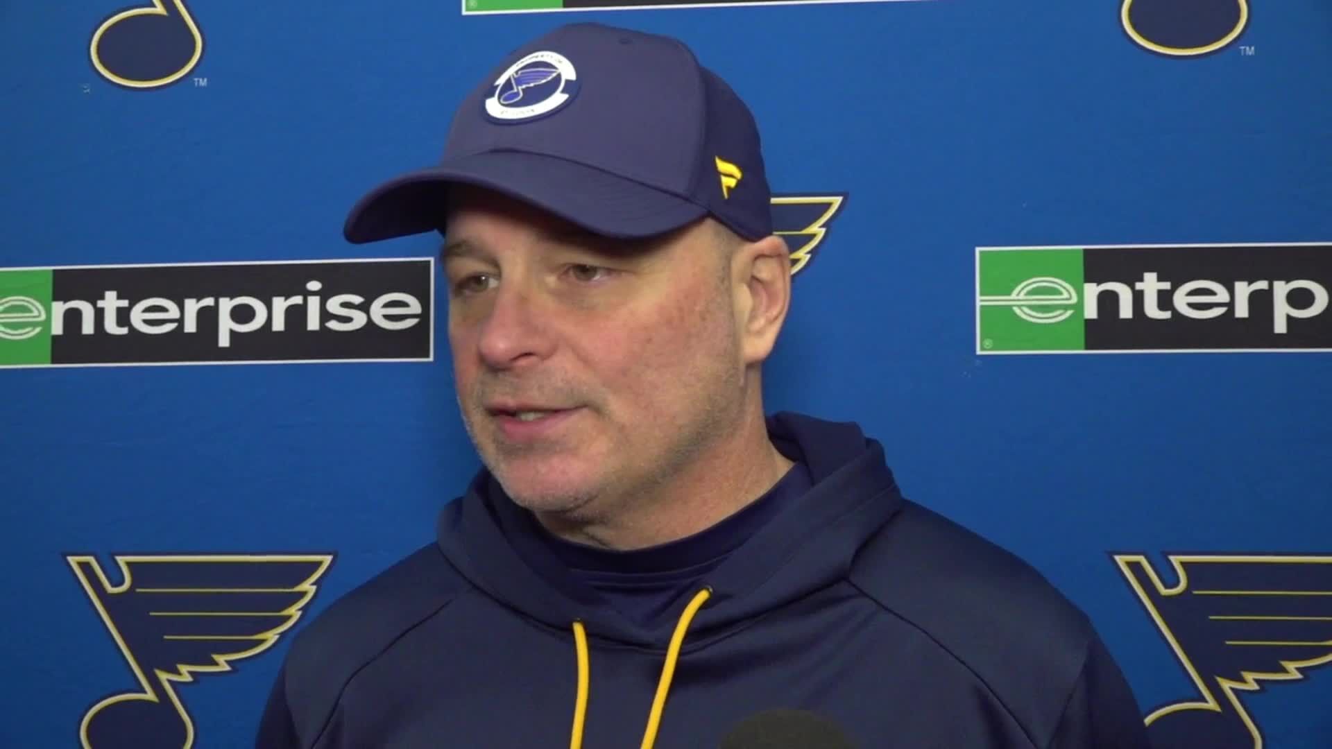 Blues' most important task right now? 'Developing consistency,' coach Jim Montgomery says